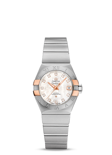 Omega Constellation Co-Axial 27 Brushed Stainless Steel / Red Gold Claws / MOP